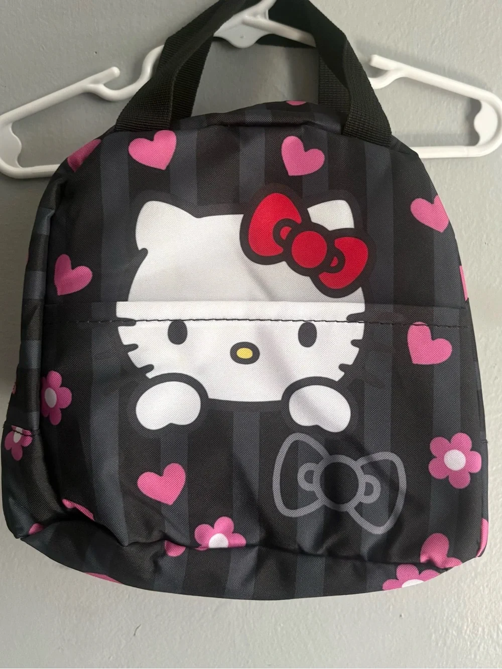 Hello Kitty Black and Pink Heart Backpack Set